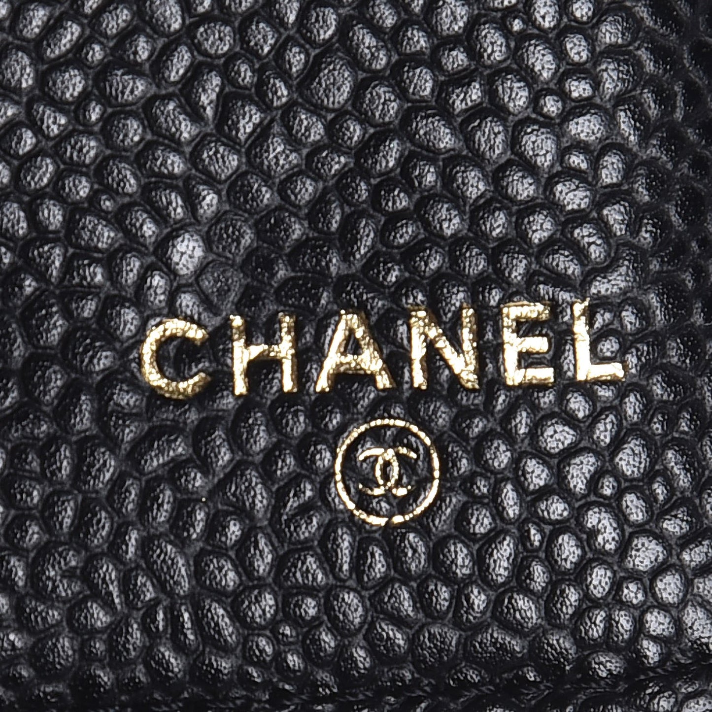 Caviar Quilted Flap Wallet Black
