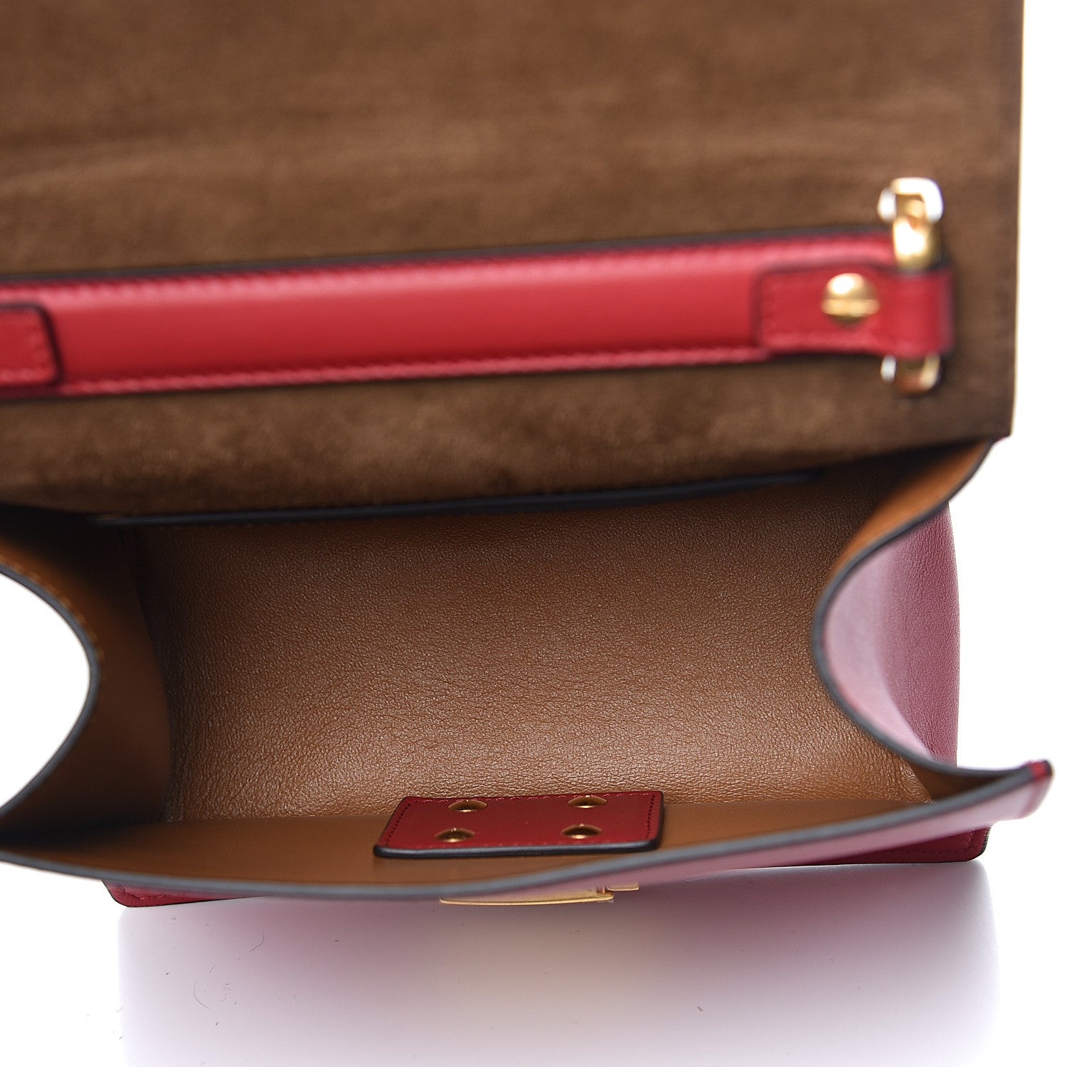 Fendi Vitello Grace Matte Small Kan U Shoulder Bag Fragola 5 of 10