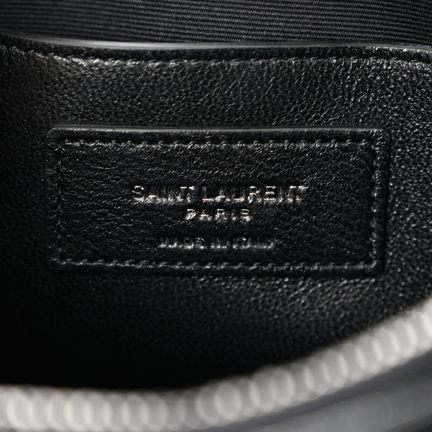 Saint Laurent Patent Crocodile Embossed Sac Coeur Heart Shaped Clutch Black 6 of 6