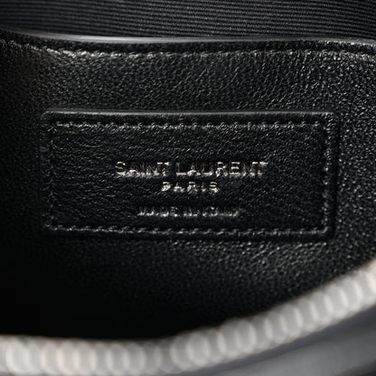 Saint Laurent Patent Crocodile Embossed Sac Coeur Heart Shaped Clutch Black 6 of 6
