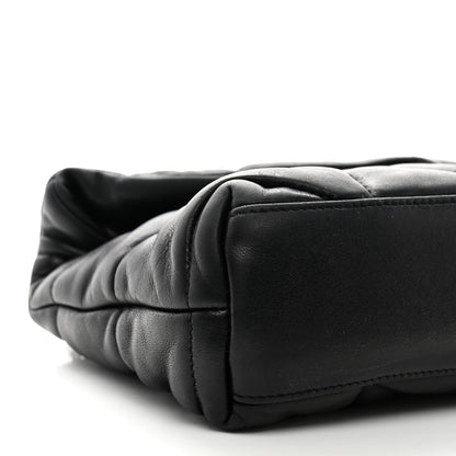 Saint Laurent Lambskin Quilted Toy Loulou Puffer Monogram Chain Satchel Black 9 of 11