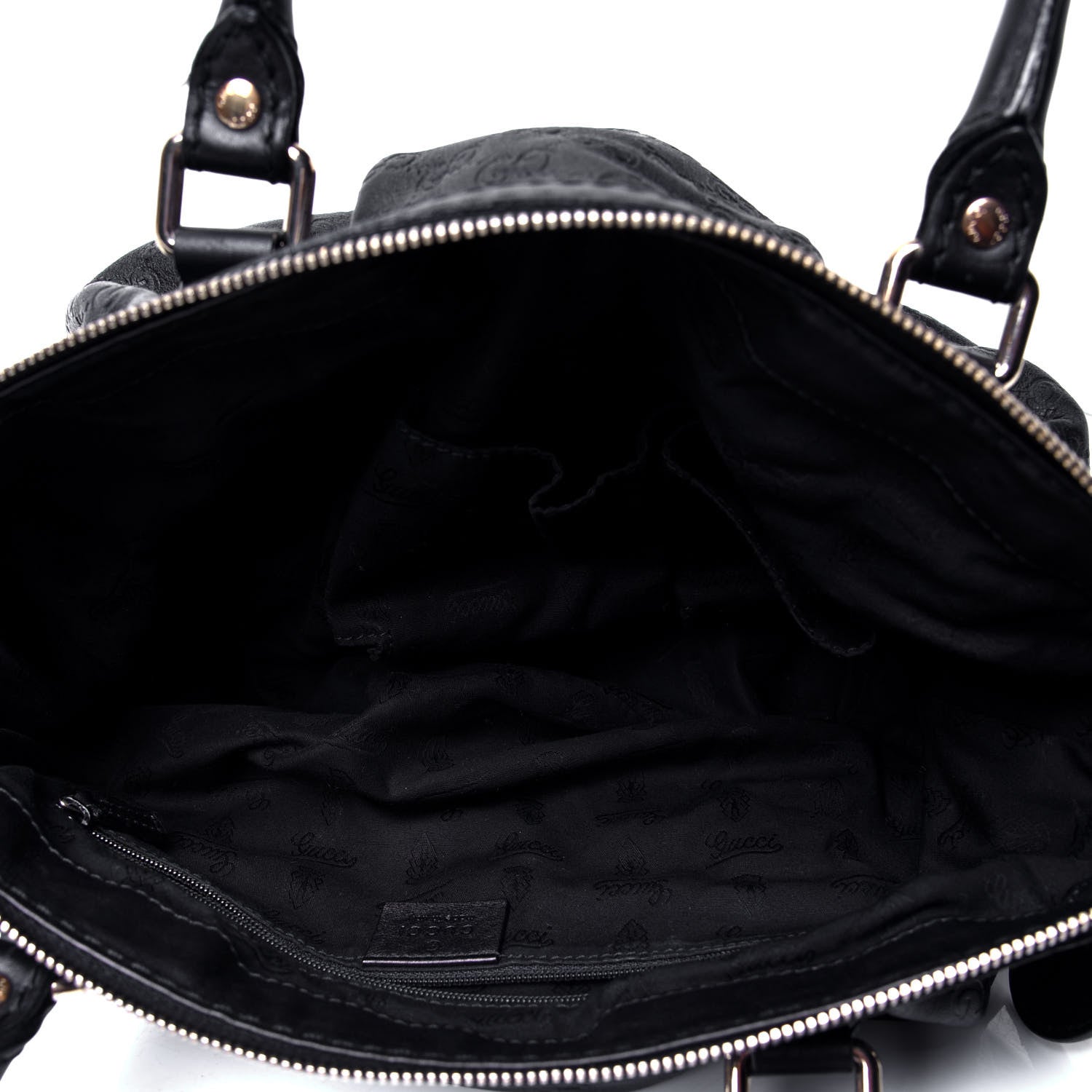 Gucci Guccissima Medium Sukey Tote Black 4 of 4