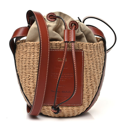 Chloe X MIFUKO Raffia Calfskin Basket Shoulder Bag Brown 1 of 10