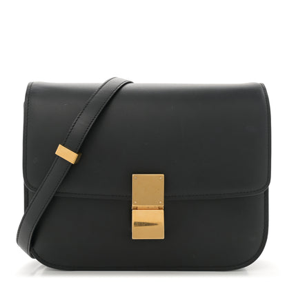 Celine Liege Calfskin Medium Classic Box Flap Bag Black 1 of 15