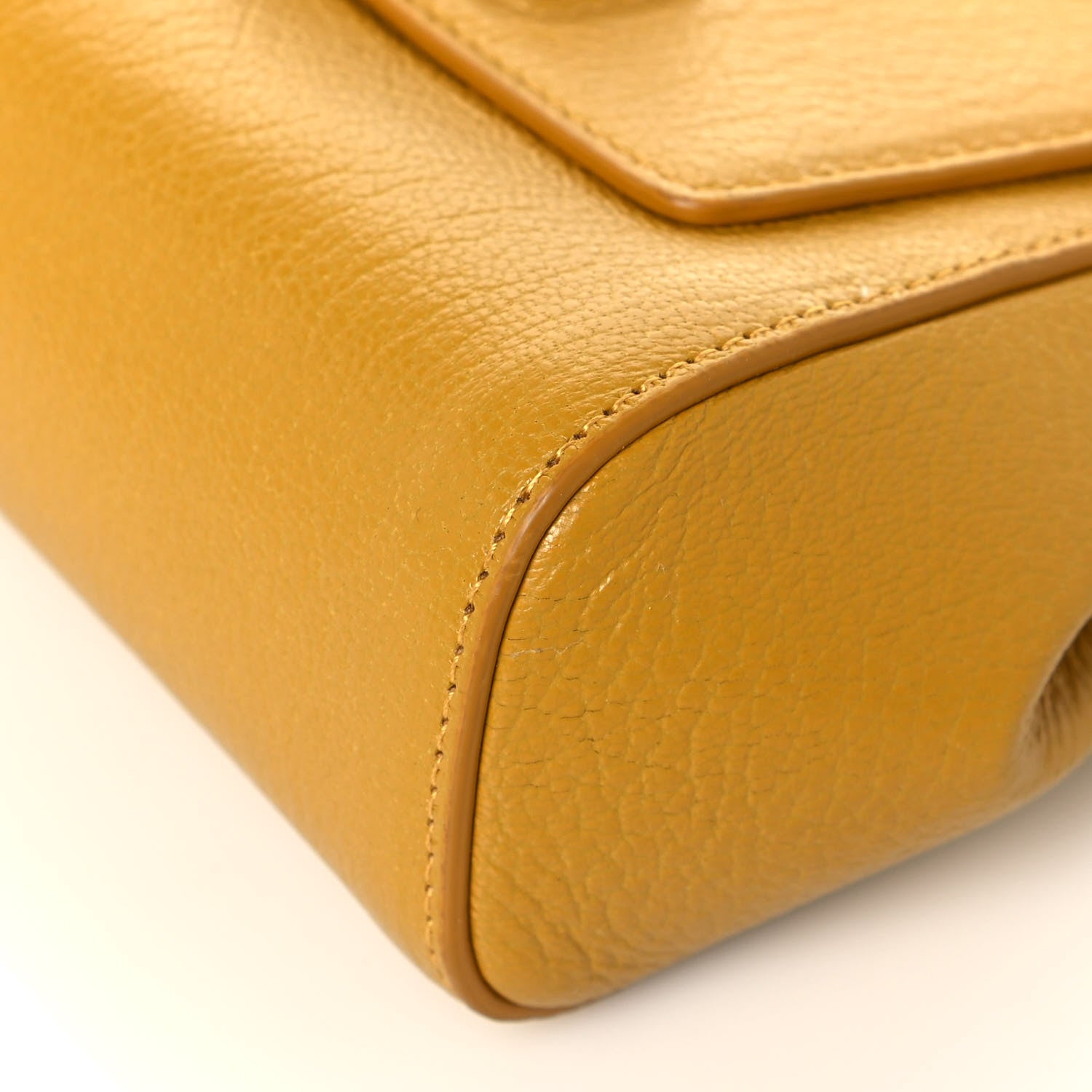 Bottega Veneta Grained Calfskin Geometric Belt Bag Mustard Yellow 6 of 11
