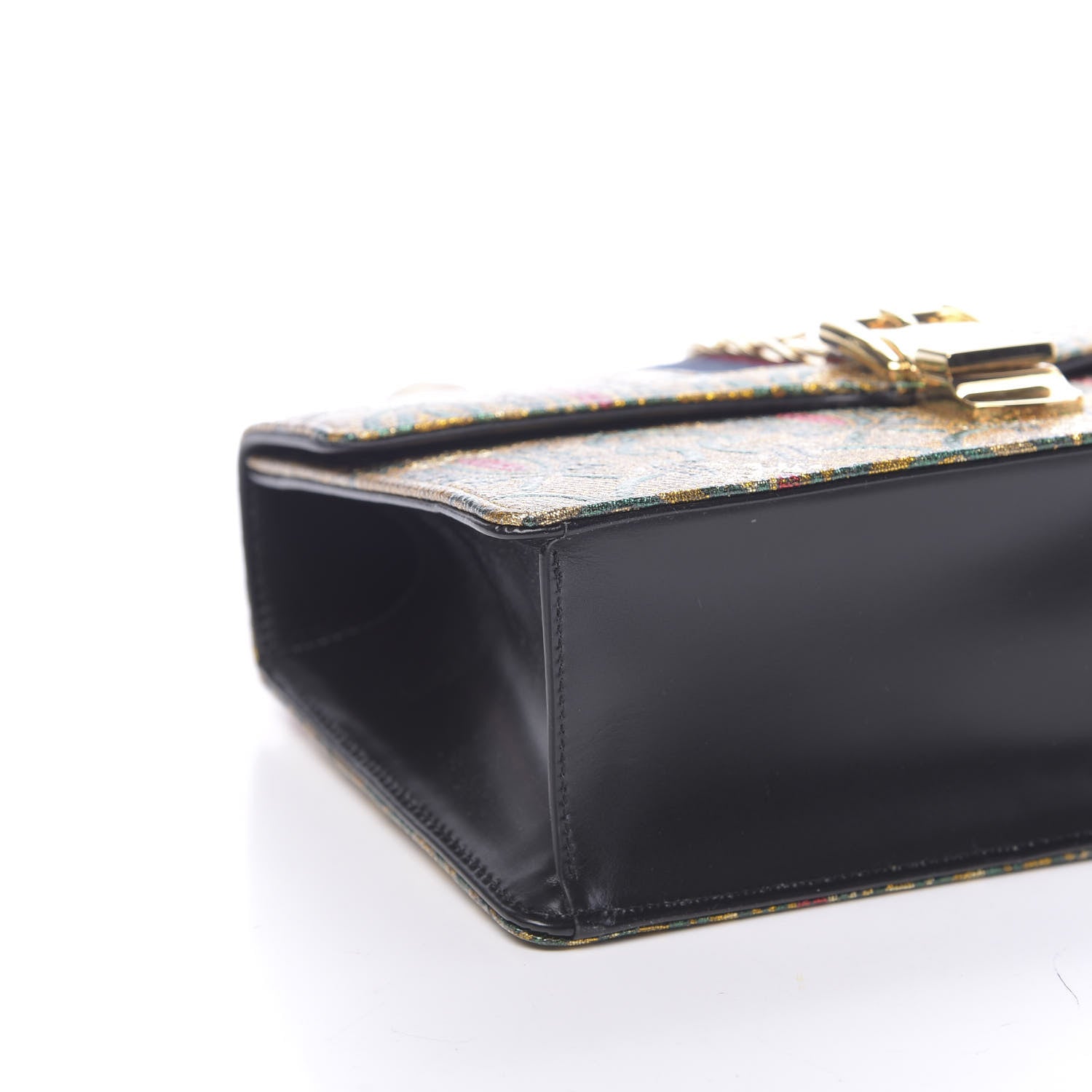 Gucci Iridescent Brocade Small Sylvie Shoulder Bag Gold 9 of 10