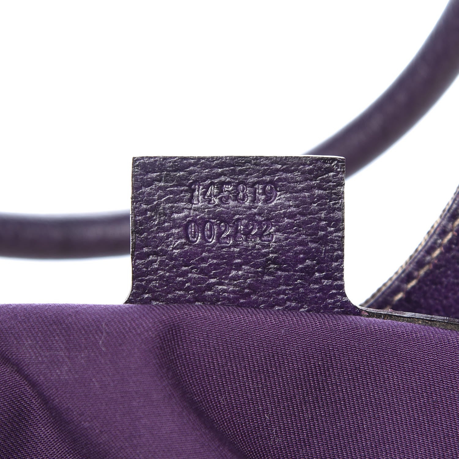 Gucci Monogram Calfskin Bardot Tote Purple 7 of 9