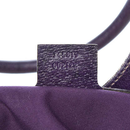 Gucci Monogram Calfskin Bardot Tote Purple 7 of 9