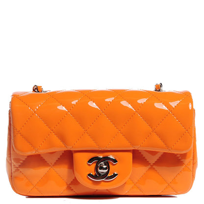 Chanel Patent Quilted Extra Mini Flap Light Orange 1 of 9