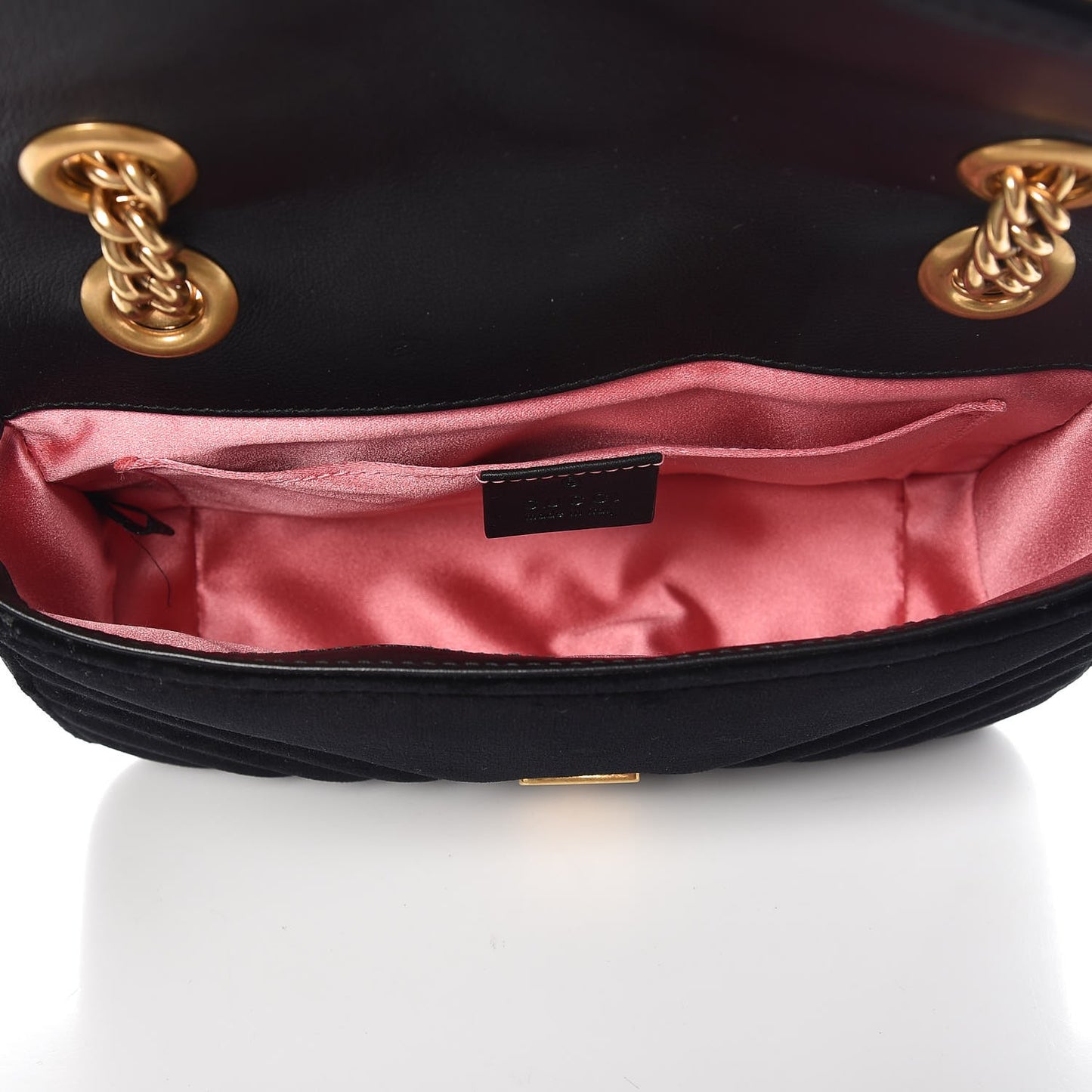 Velvet Matelasse Mini GG Marmont Shoulder Bag Black