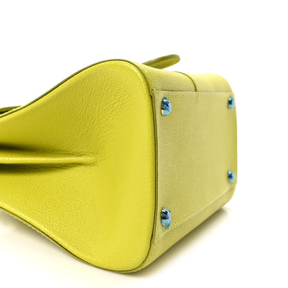 Delvaux Grained Rodeo Calfskin Mini Brillant Satchel Absinthe Lime 10 of 11