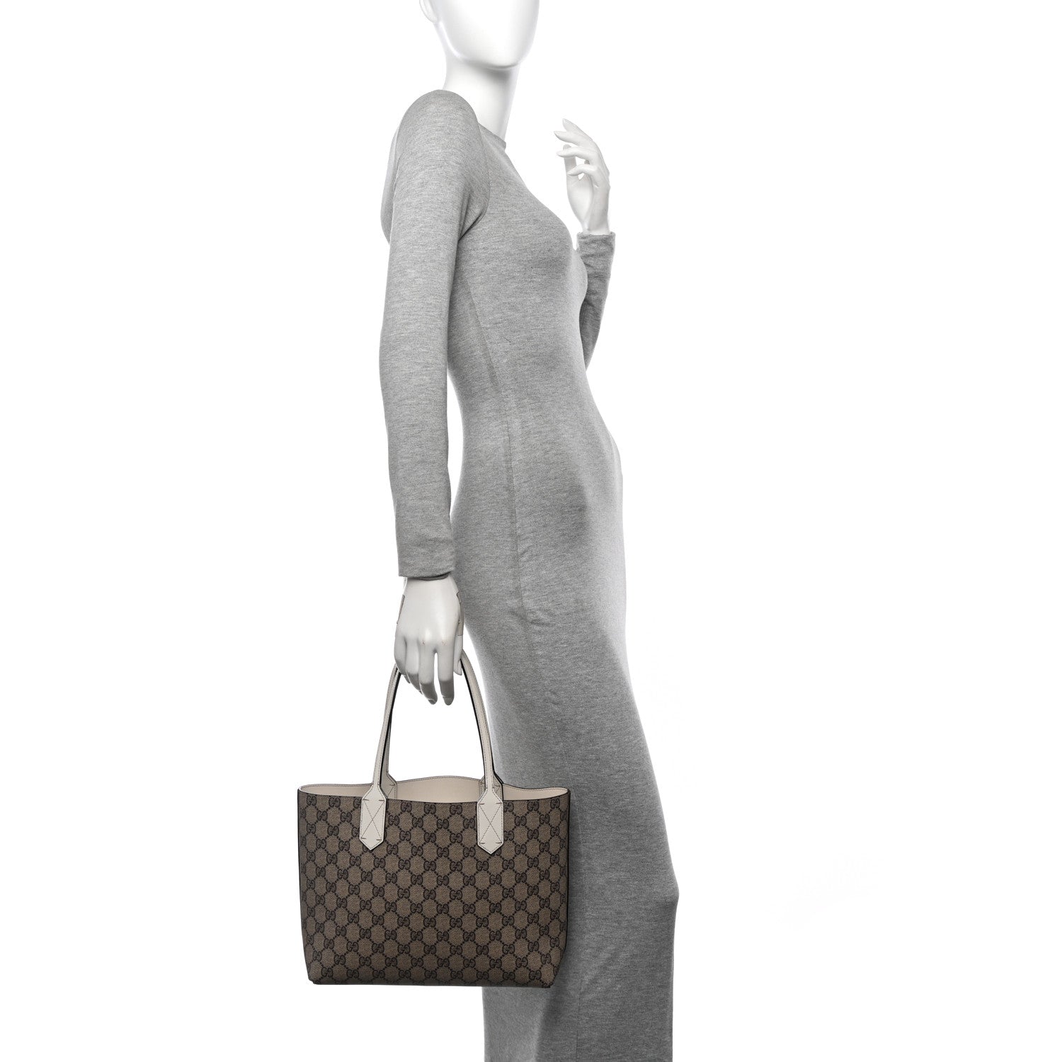 Gucci GG Supreme Monogram Small Reversible Tote Beige White 2 of 10