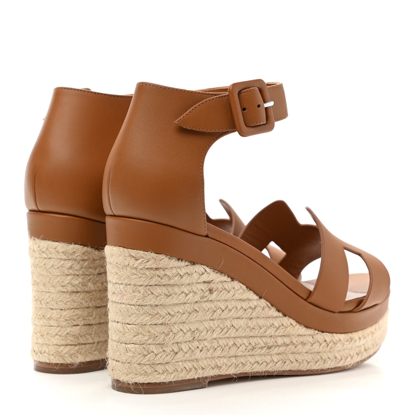 Goatskin Doll 60 Espadrille Wedge Sandals 37 Gold