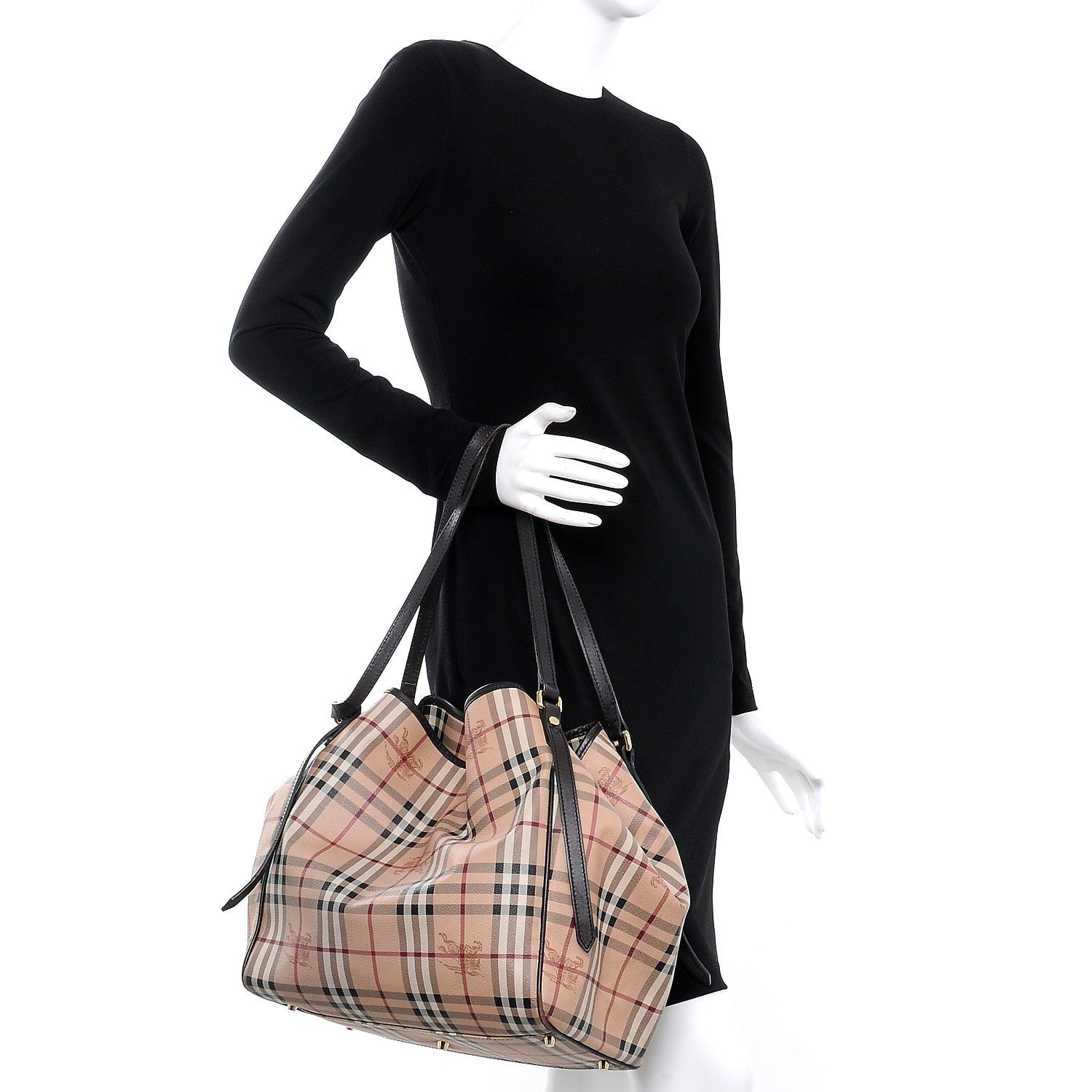 Burberry Haymarket Check Large Canterbury Tote Chocolate 2 of 22