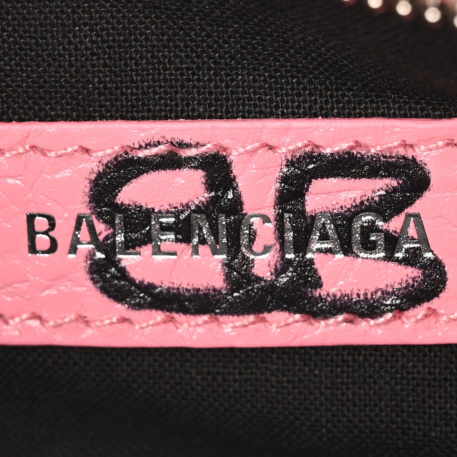 Balenciaga Agneau Arena Graffiti Le Cagole Shoulder Bag XS Sweet Pink 7 of 12