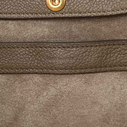 Celine Grained Calfskin Small Folded Cabas Taupe 6 of 14