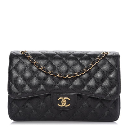 Chanel Caviar Quilted Jumbo Double Flap Black 1 of 11