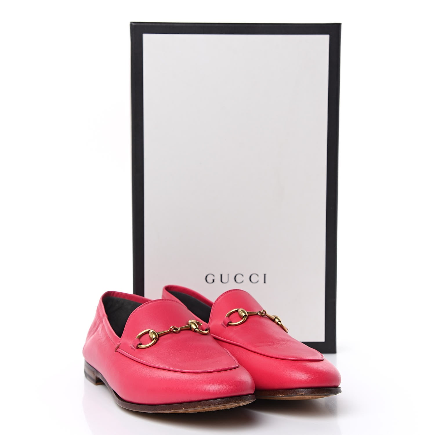 Gucci Lambskin Womens Brixton Horsebit Loafers 37.5 Hot Pink 10 of 10