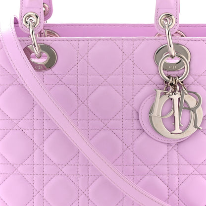 Christian Dior Lambskin Cannage Medium Lady Dior Purple 8 of 10