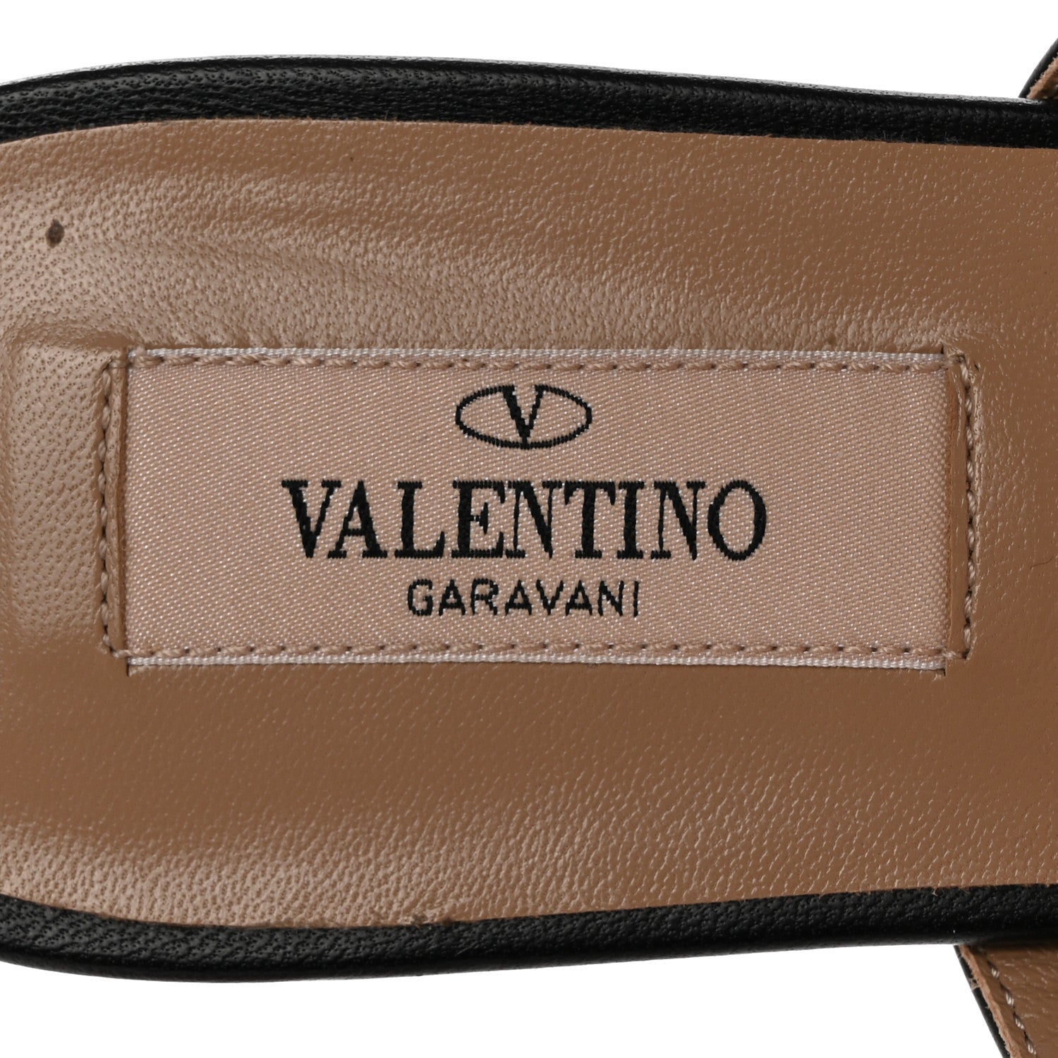 Valentino Garavani Nappa Rockstud Caged Flat Slide Sandals 37.5 Black 7 of 14