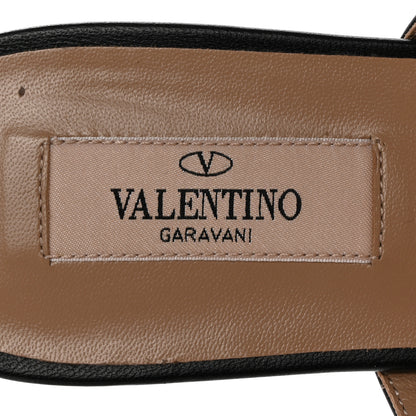 Valentino Garavani Nappa Rockstud Caged Flat Slide Sandals 37.5 Black 7 of 14