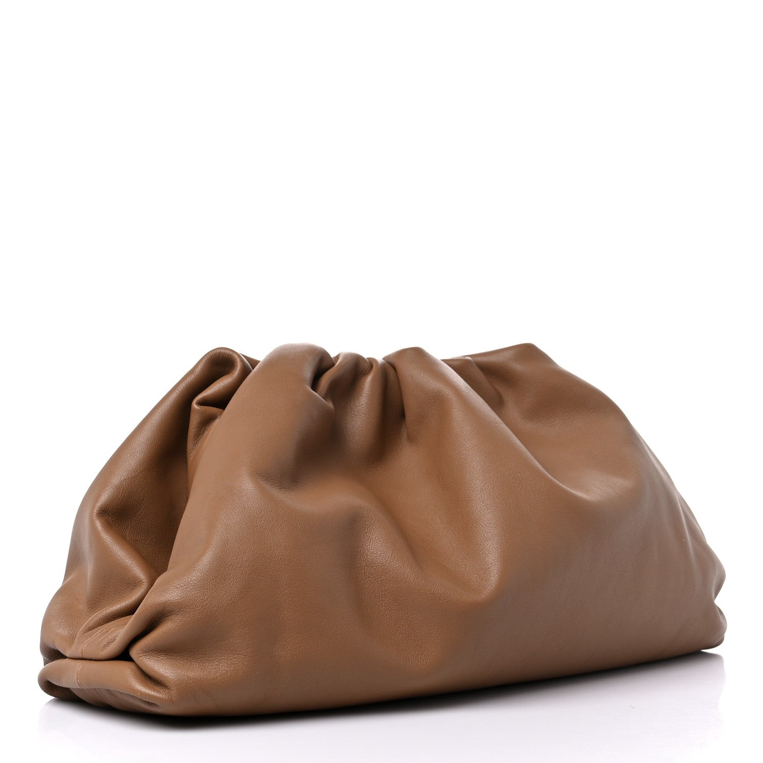 Bottega Veneta Smooth Butter Calf The Pouch Oversized Clutch Teak 3 of 10
