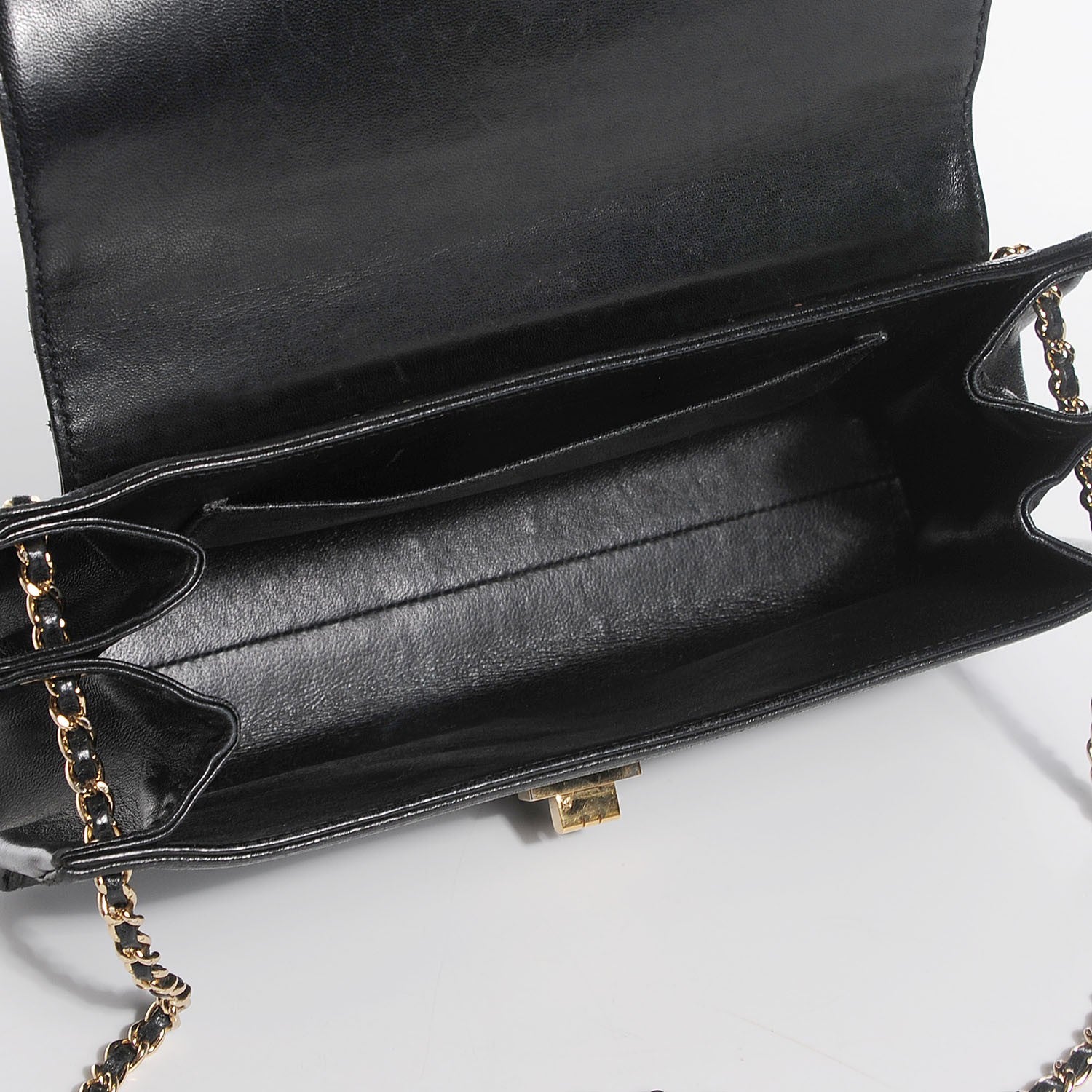 Chanel Lambskin Chocolate Bar Accordion Mademoiselle Flap Black 5 of 8