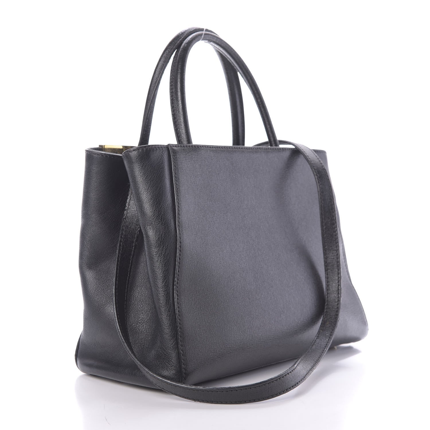 Fendi Vitello Elite Petite 2Jours Tote Black 3 of 16