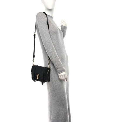 Proenza Schouler Lambskin Perforated Mini PS1 Satchel Black 2 of 10