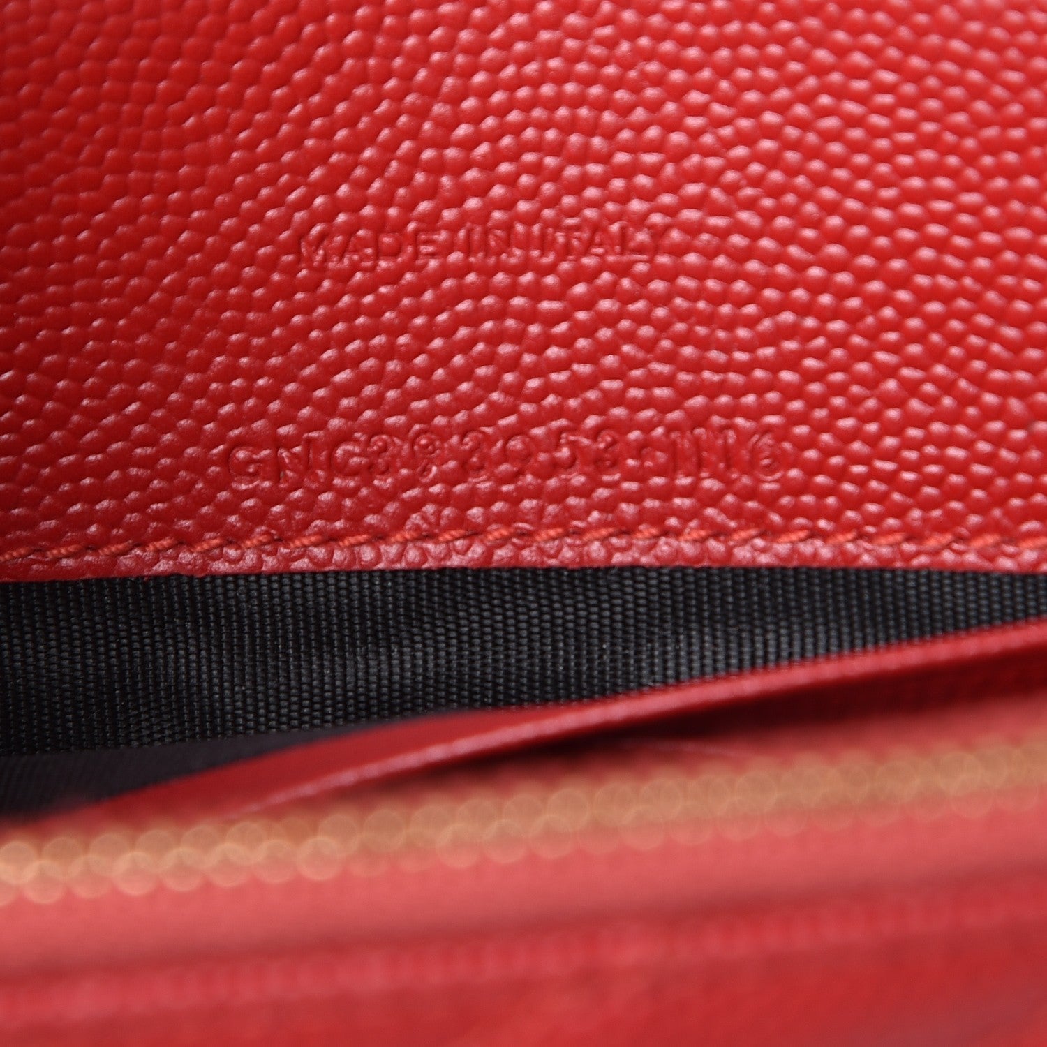 Saint Laurent Grain De Poudre Matelasse Chevron Monogram Envelope Chain Wallet New Red 8 of 9