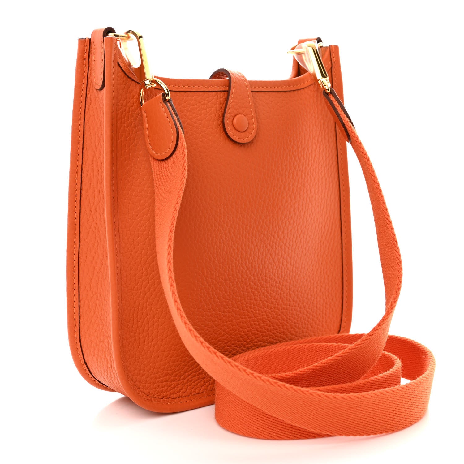 Hermes Taurillon Clemence Evelyne TPM Orange 4 of 11