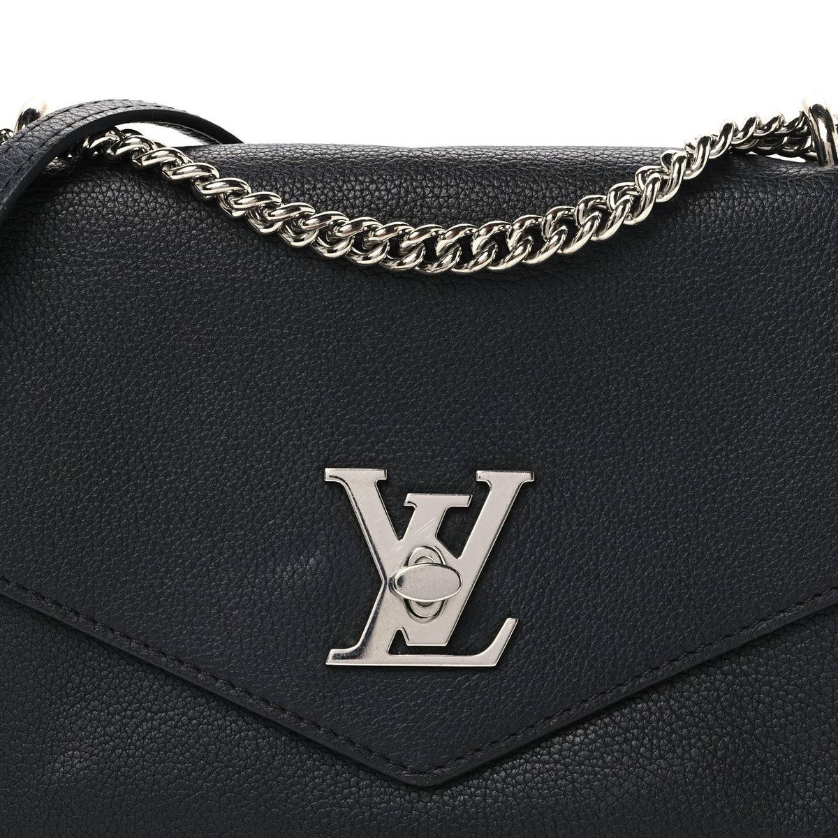 Soft Calfskin Mylockme Chain Bag BB Black