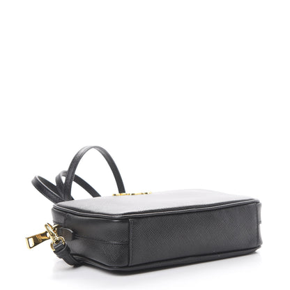 Prada Saffiano Lux Small Camera Crossbody Bag Black 3 of 9