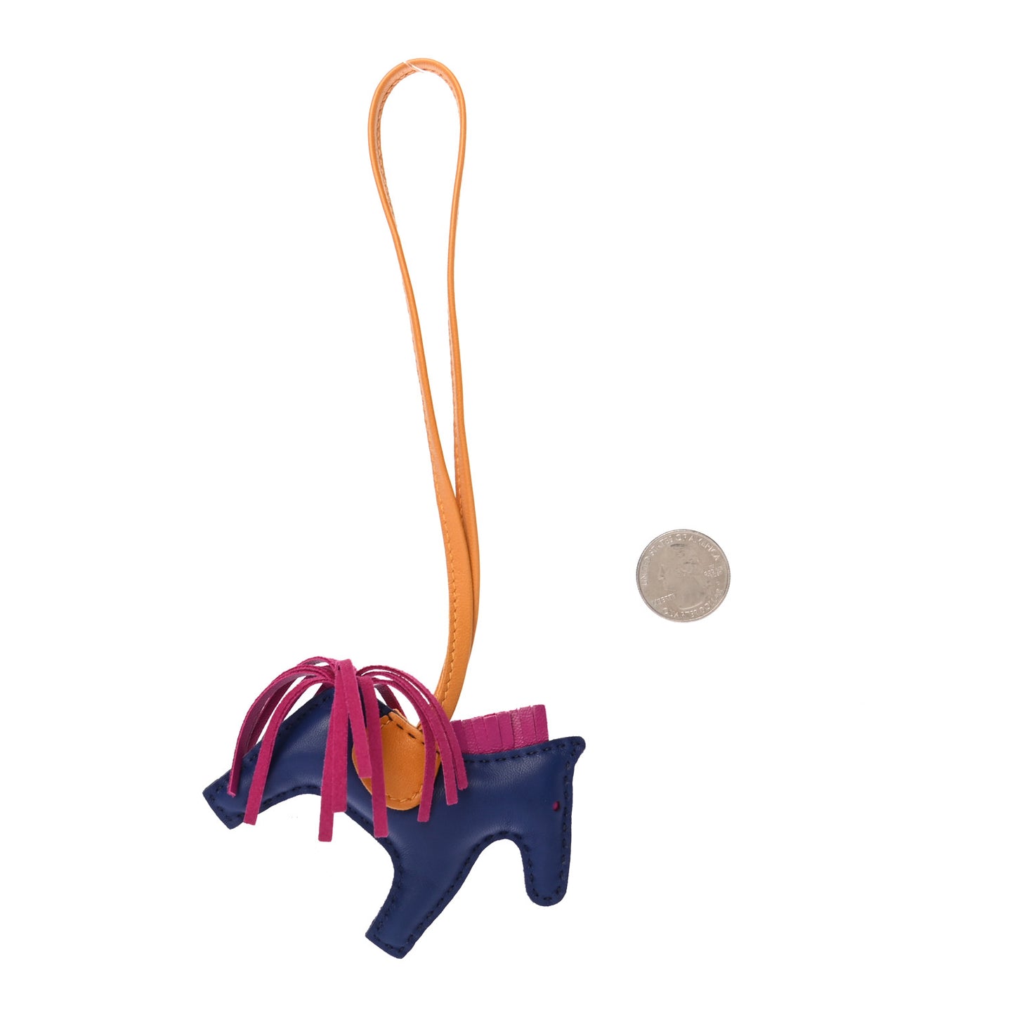 Milo Lambskin Grigri Rodeo Horse Bag Charm PM Bleu Saphir Rose Pourpre Bouton D'Or