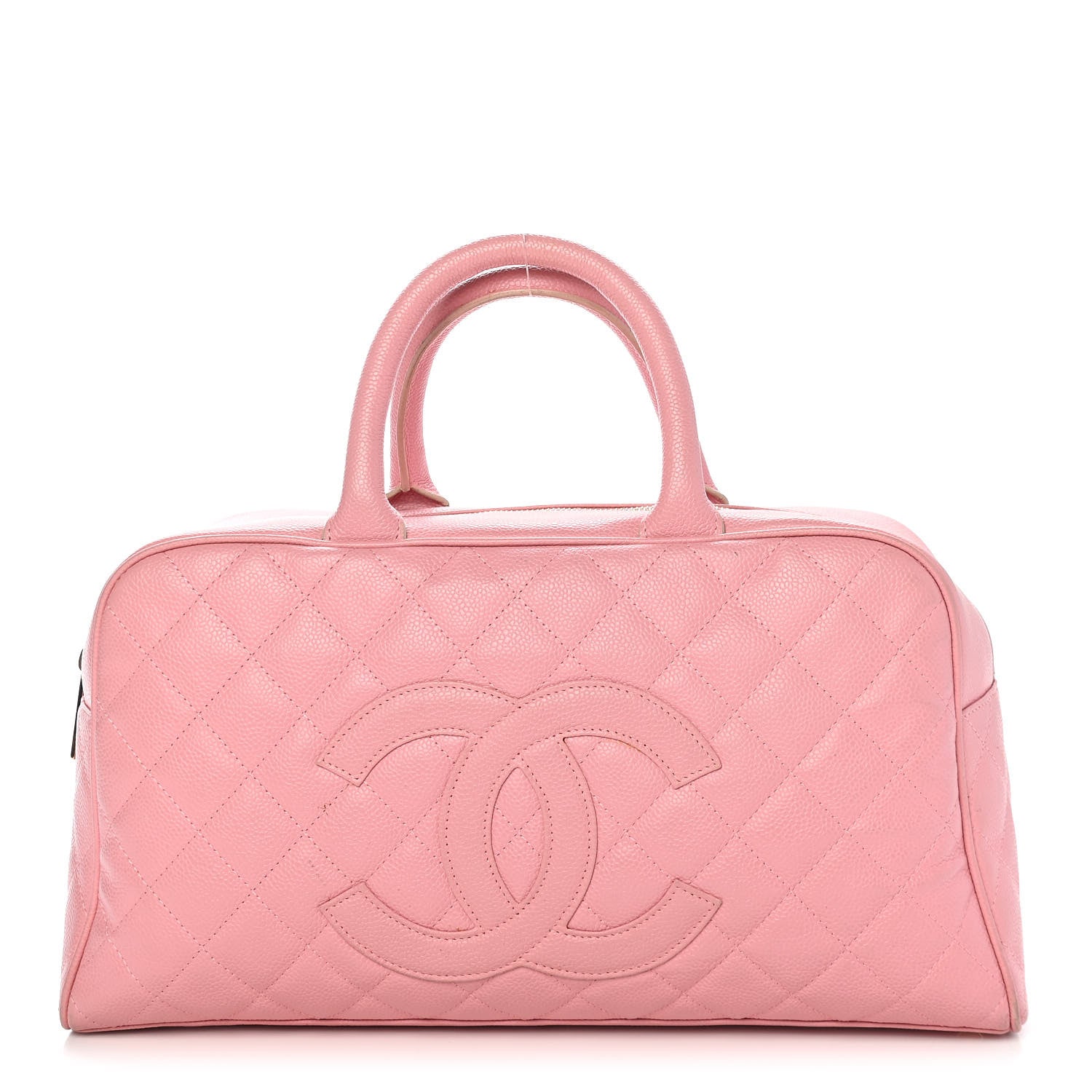 Chanel Caviar Quilted Large Bowler Pink 2 of 12