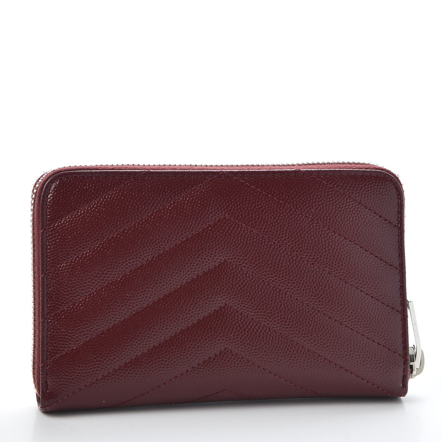 Grain De Poudre Matelasse Chevron Monogram Zip Around Wallet Palissandre