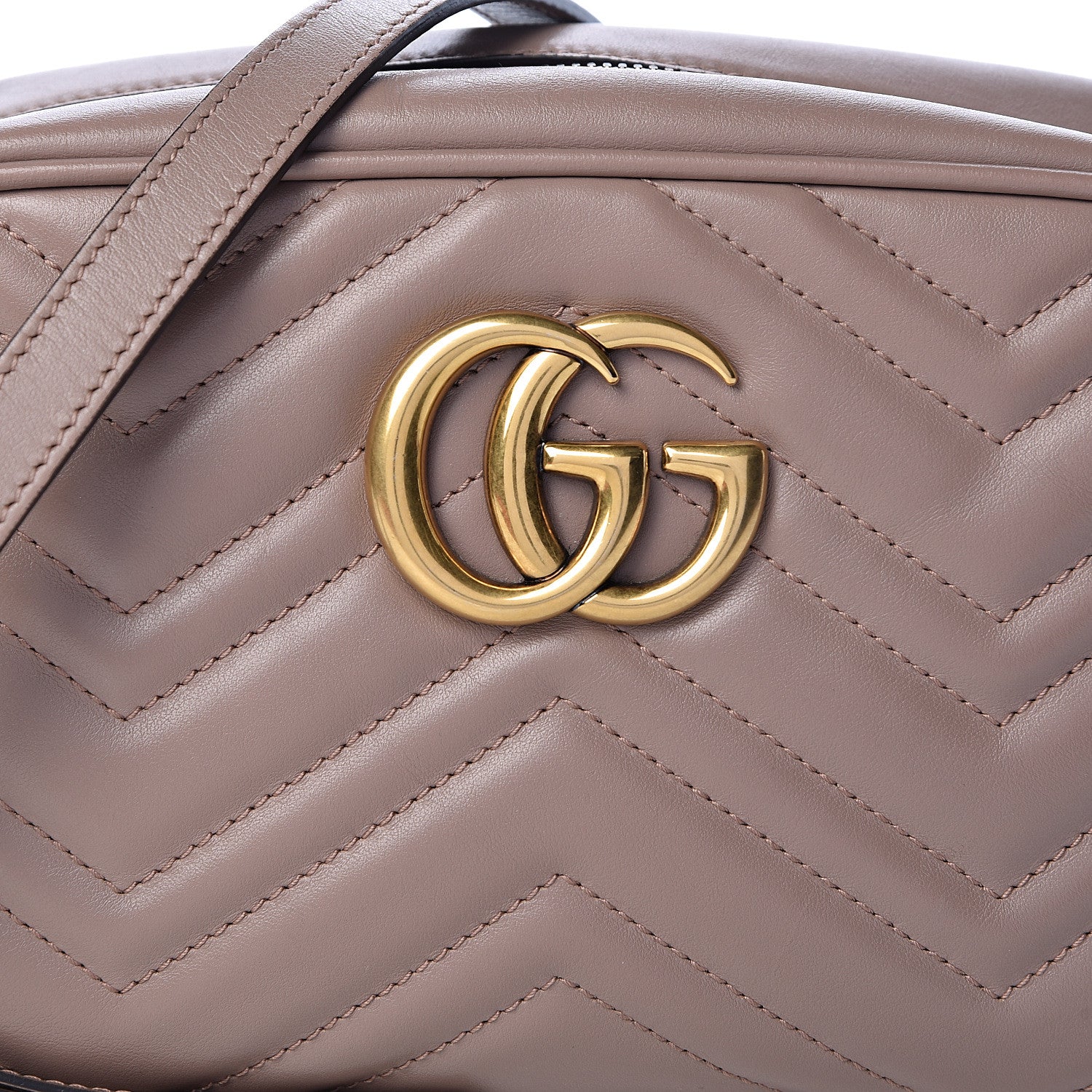 Gucci Calfskin Matelasse Small GG Marmont Chain Shoulder Bag Porcelain Rose 8 of 18