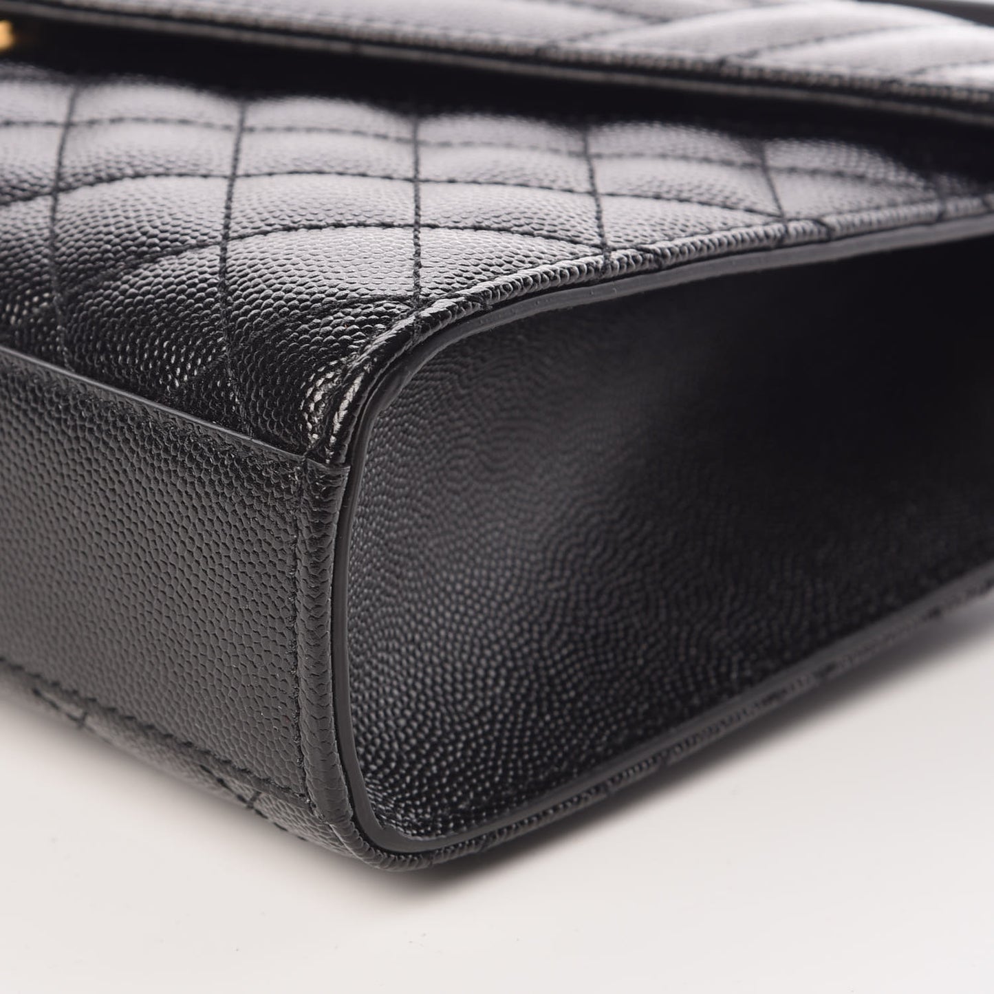 Grain De Poudre Textured Mixed Matelasse Triquilt Medium Monogram Satchel Black