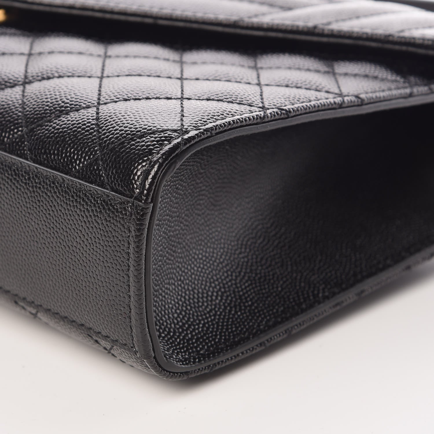 Saint Laurent Grain De Poudre Textured Mixed Matelasse Triquilt Medium Monogram Satchel Black 6 of 10