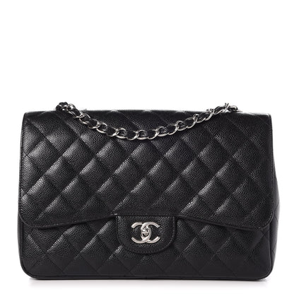 Chanel Caviar Quilted Jumbo Single Flap Black 1 of 9