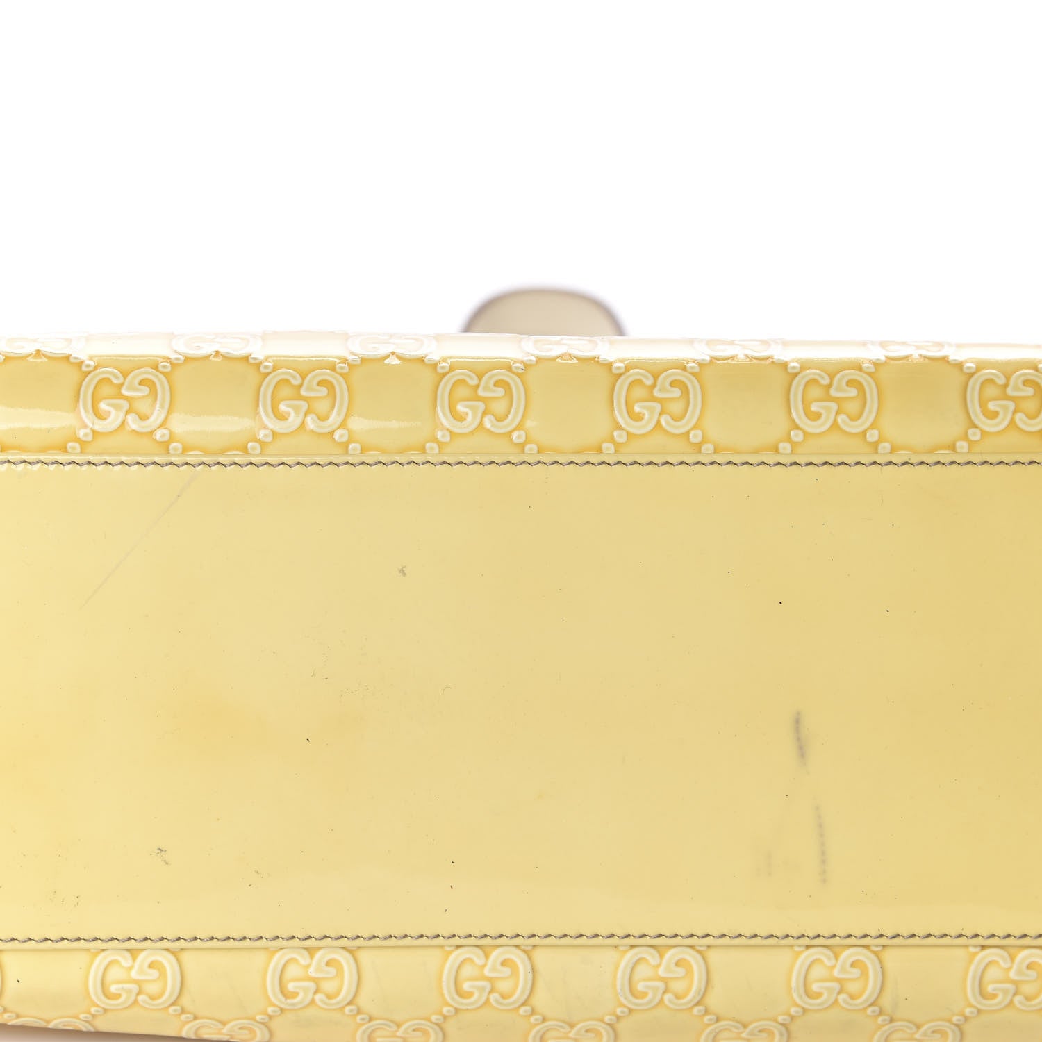 Gucci Patent Monogram Small D Ring Tote Yellow 8 of 13