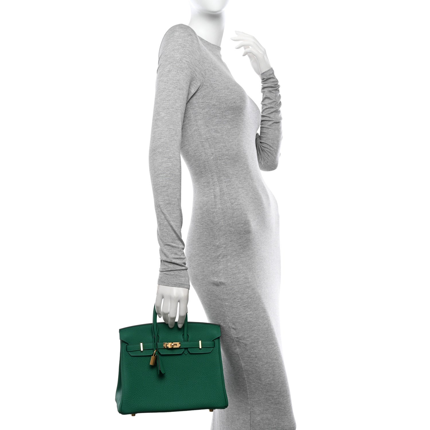 Hermes Togo Birkin 25 Vert Vertigo 2 of 11