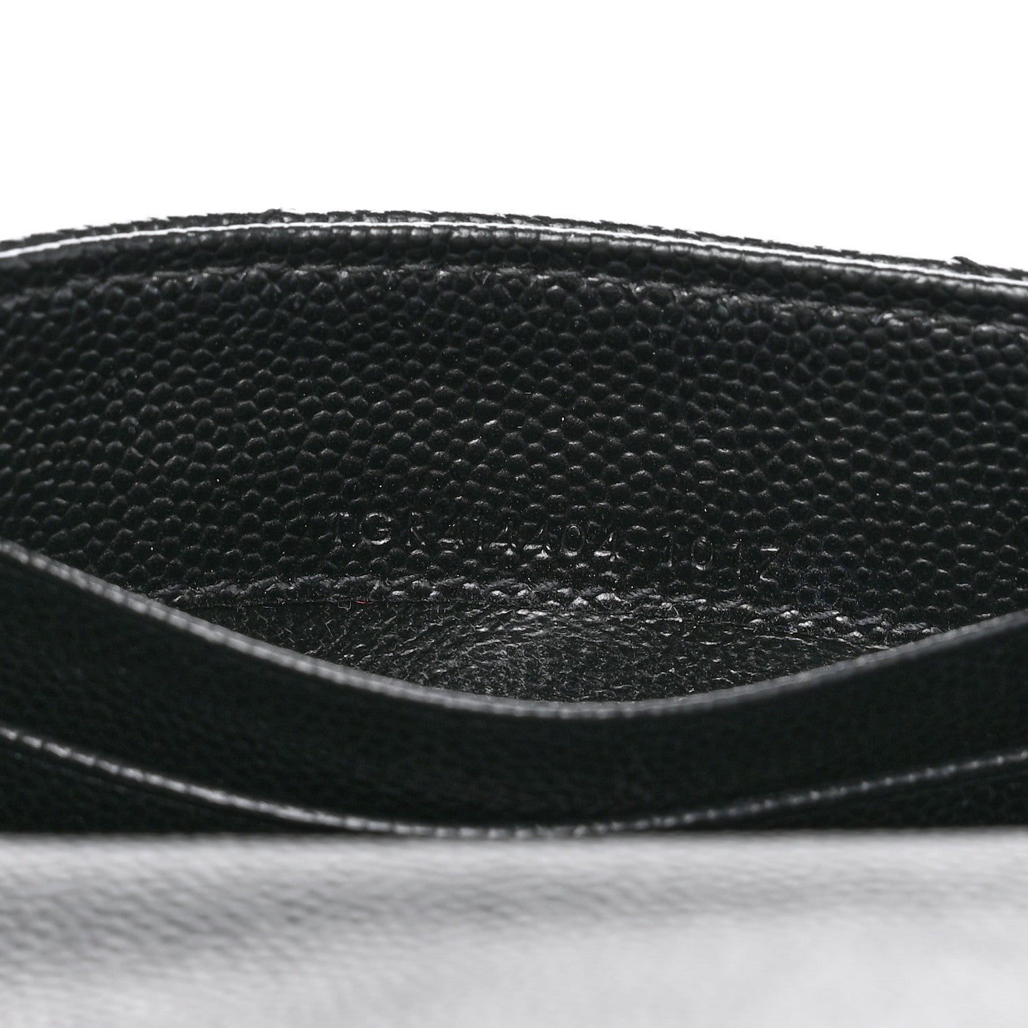 Saint Laurent Grain De Poudre Matelasse Chevron Small Monogram Envelope Wallet Black 7 of 7