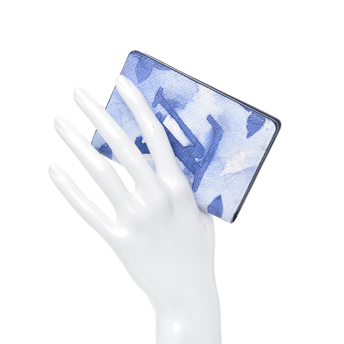Monogram Watercolor Pocket Organizer Blue