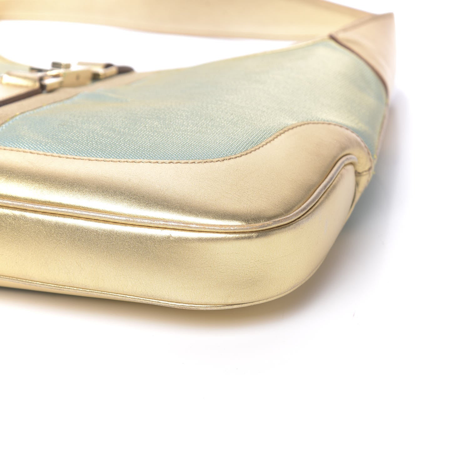 Gucci Metallic Calfskin Jackie O Hobo Gold 10 of 11