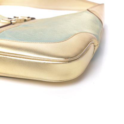 Gucci Metallic Calfskin Jackie O Hobo Gold 10 of 11