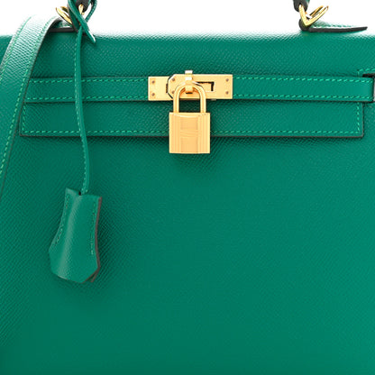 Hermes Epsom Kelly Sellier 25 Malachite 8 of 10