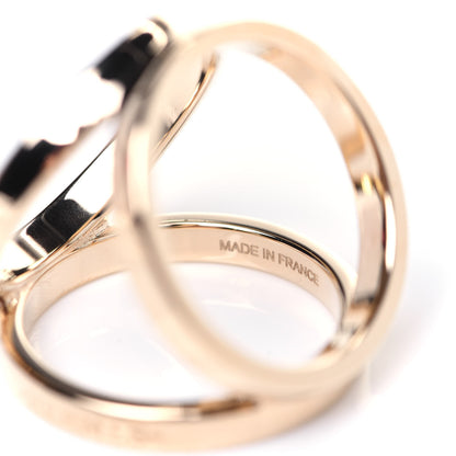 Hermes Permabrass Rose Gold Plated Trio Scarf Ring 4 of 5