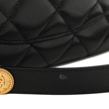 Chanel Caviar Quilted Twist Your Buttons Hobo Black 11 of 11