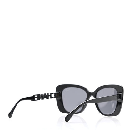 Chanel Acetate Strass Polarized Square Sunglasses 5422-B Black 4 of 8